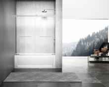 Elegant TD222-6060PCH - Frameless tub door 60 x 60 Polished Chrome