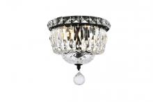 Elegant V2528F8BK/RC - Tranquil 8 inch black flush mount