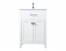 Elegant VF28824WH - 24 Inch SIngle Bathroom Vanity In White