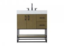 Elegant VF29232MCB - 32 inch Single Bathroom Vanity in Chestnut Brown