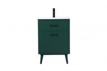 Elegant VF41024MGN - 24 inch bathroom vanity in Green