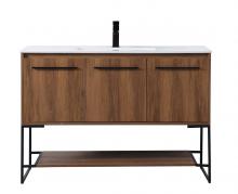 Elegant VF42048WB - 48 Inch Single Bathroom Vanity in Walnut Brown