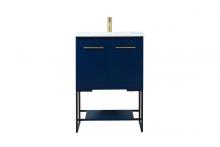 Elegant VF42524MBL - 24 inch Single bathroom vanity in blue