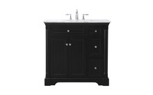 Elegant VF53036BK - 36 Inch Single Bathroom Vanity Set in Black