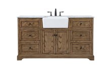 Elegant VF60260DW - 60 Inch Single Bathroom Vanity in Driftwood