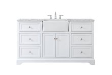 Elegant VF60260WH - 60 inch Single bathroom vanity in white