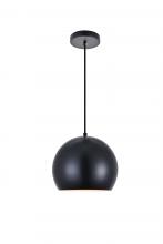 Elegant LD2404BK - Kasey 1 Light Black Pendant