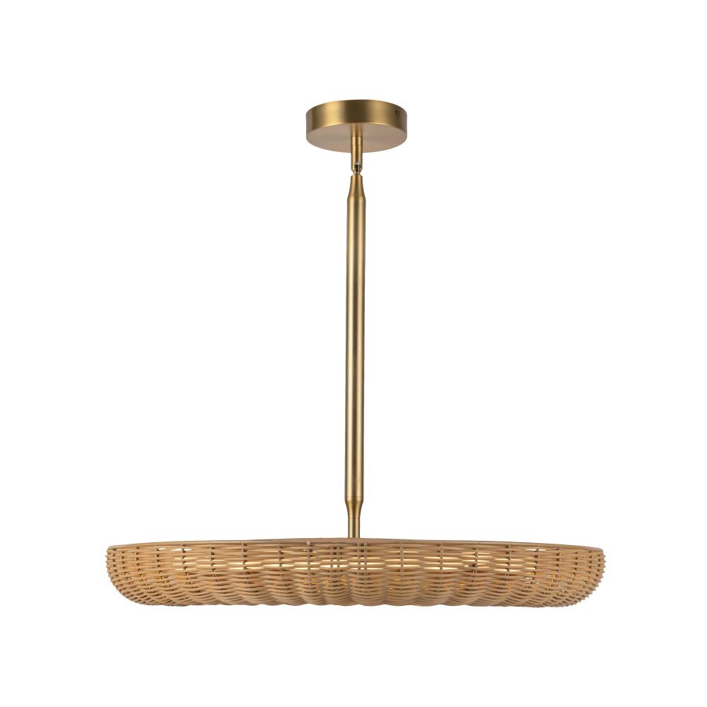 Maris 24-in Brushed Gold LED Chandelier