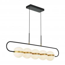 Alora Lighting LP302005MBBG - Tagliato 5 Head Matte Black/Brushed Gold LED Linear Pendant