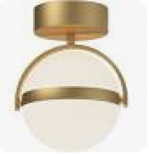 Alora Lighting FM301001BG - Globo 7-in Brushed Gold LED Flush Mount