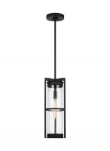 Visual Comfort & Co. Studio Collection 6226701EN7-12 - Alcona transitional 1-light LED outdoor exterior pendant lantern in black Finish