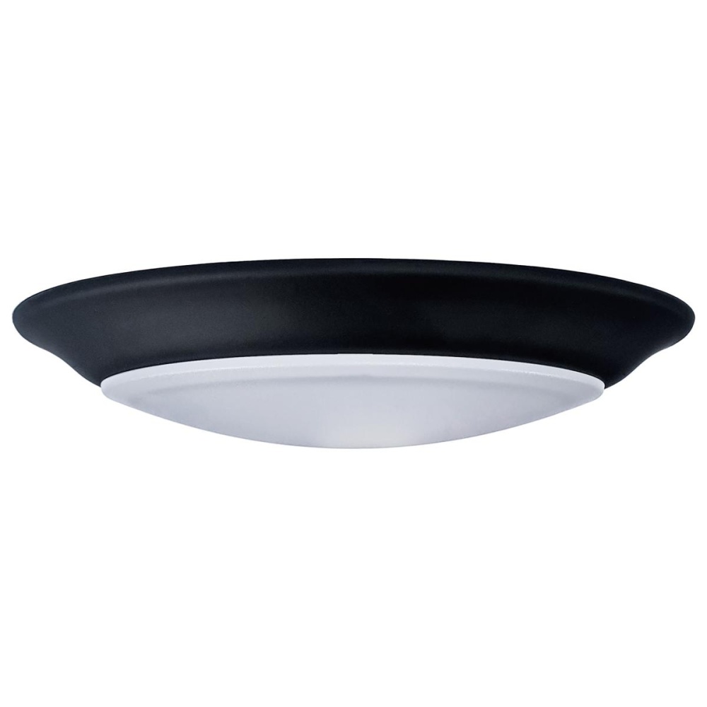 7 Inch LED Disk Light; 27K/3K/35K/4K/5K CCT Selectable; Black Finish