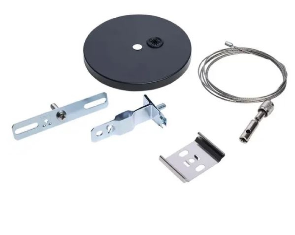 Momentum; Suspension Kit With Canopy and Power Feed for LED Linear System; Black Finish