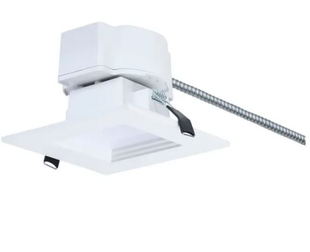 13.5W Field Selectable LED 4-Inch Commercial Downlight; Dual Dimming; Square; 120-347 Volt
