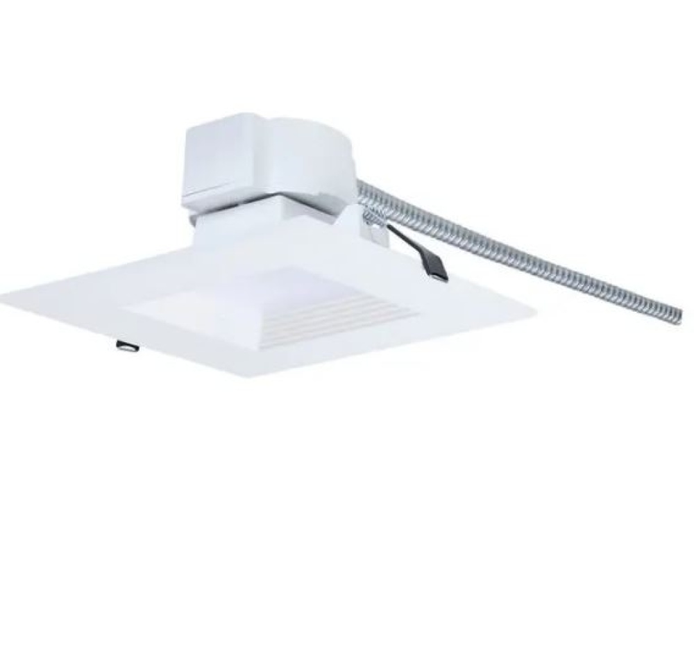 18.5W Field Selectable LED 6-Inch Commercial Downlight; Dual Dimming; Square; 120-347 Volt