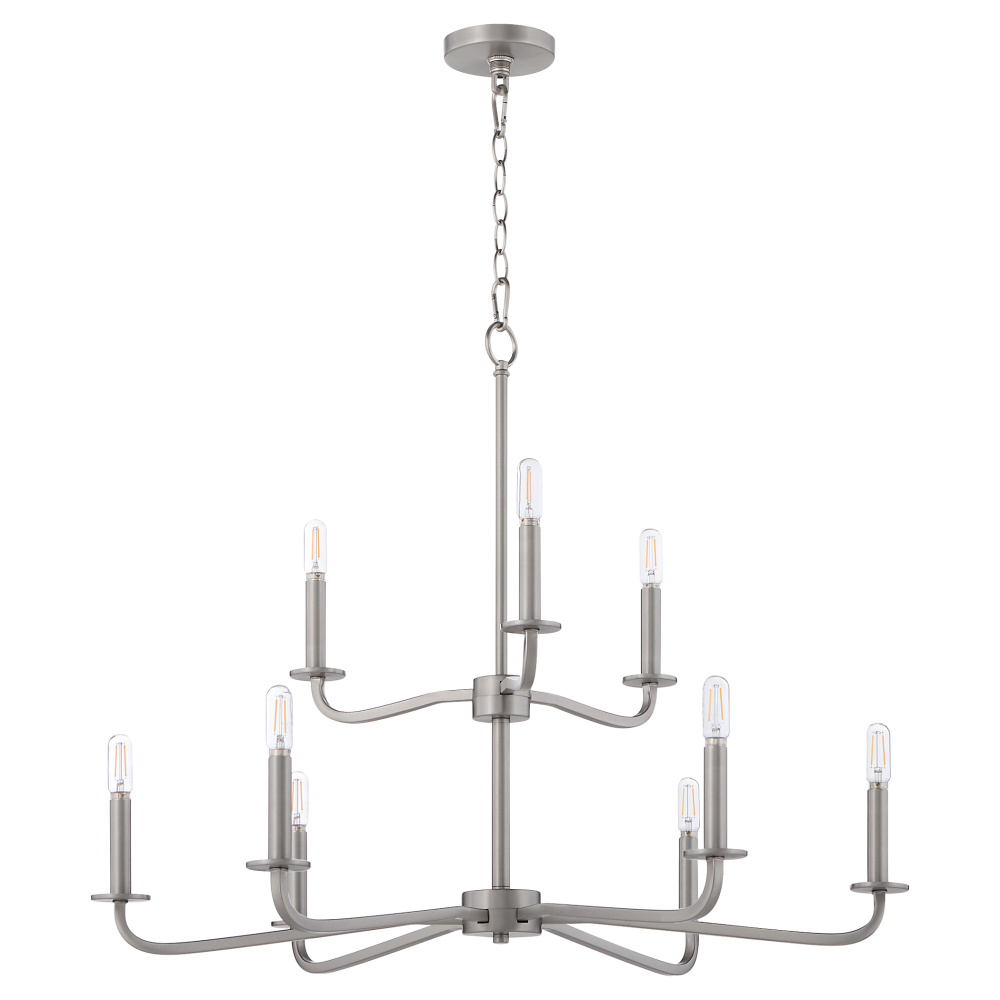 RUTHERFORD 9LT CHANDELIER - STN