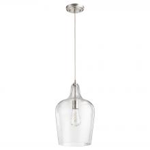 Quorum 8143-65 - 10" CLEAR GLS PEND - STN