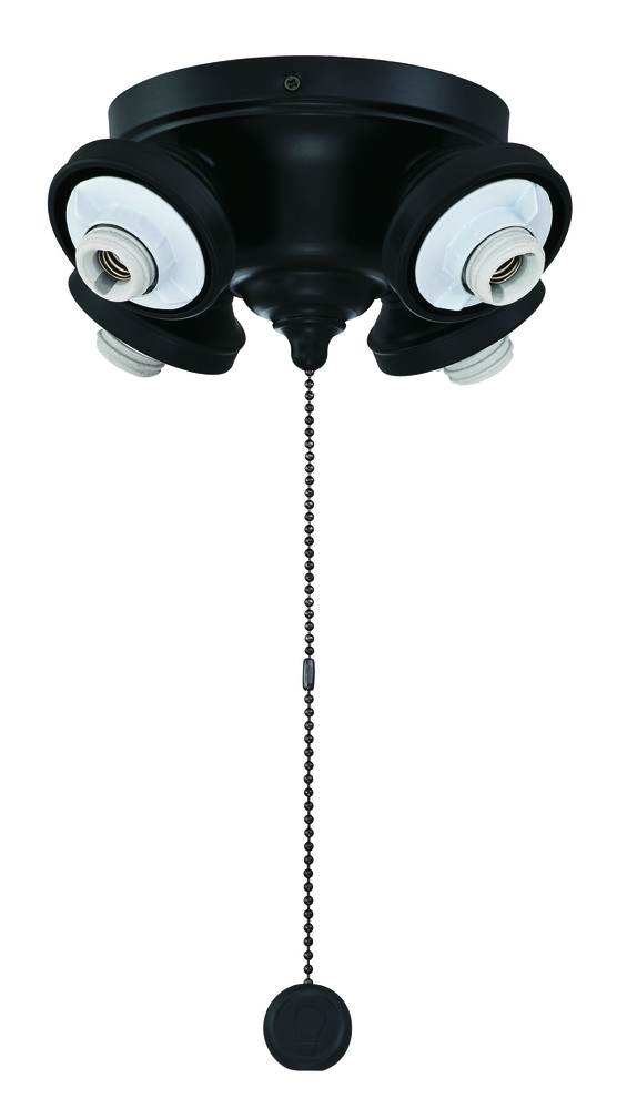 Ceiling Fan 4 Light Fitter - Black