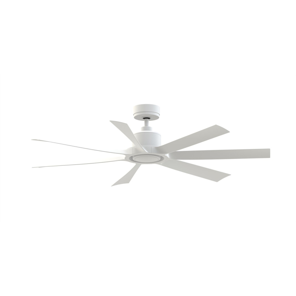 Lenzi 60 inch Indoor/Outdoor Ceiling Fan with LED Light Kit - Matte White with Matte White blades
