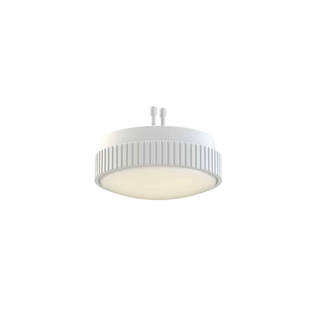 Kute Ceiling Fan Knurled Correlated Color Temperature (CCT) Select LED Light Kit - Matte White