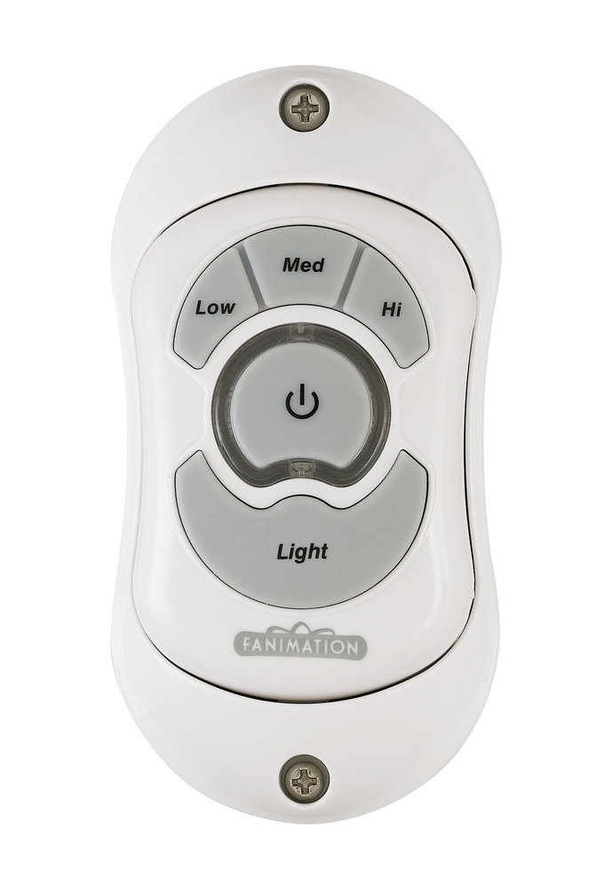 Ceiling Fan Hand-held Remote Non Reversing - 3 Speed Fan and Light - White