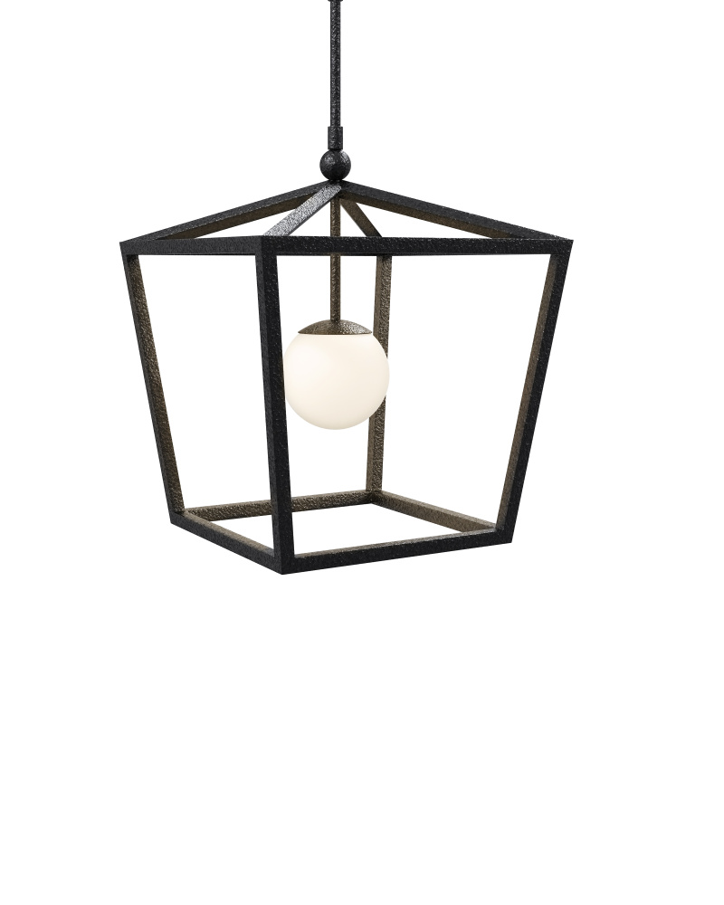Denison Medium Black Outdoor Lantern