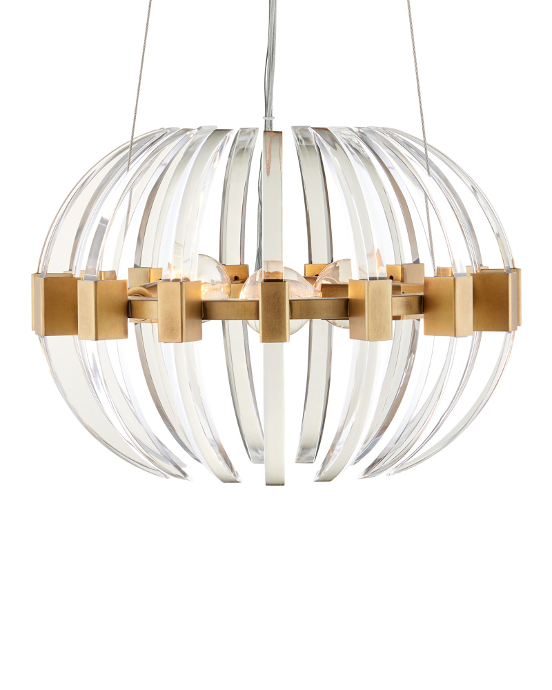 Coquette Small Brass Chandelier