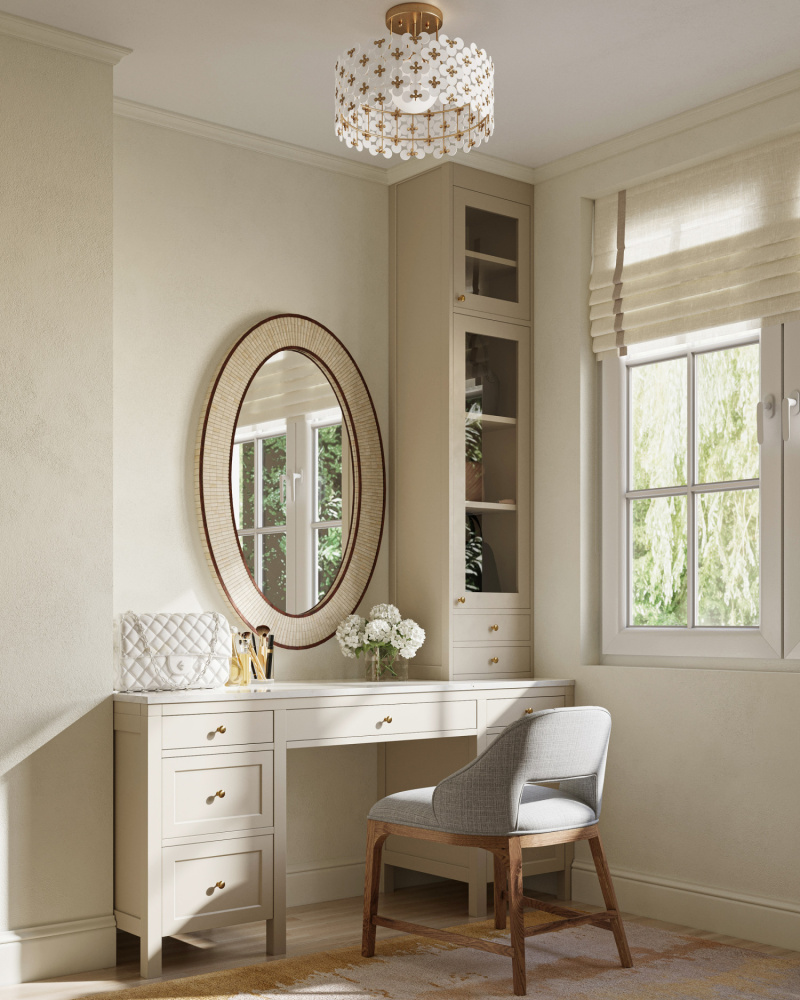 Spring Flower Semi-Flush Mount