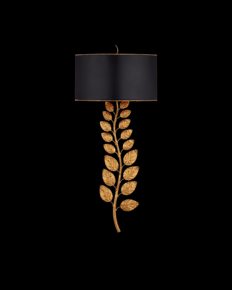 Birdwood Gold Wall Sconce, Bla