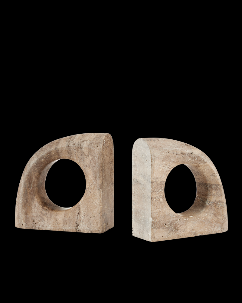 Russo Travertine Object Set of 2