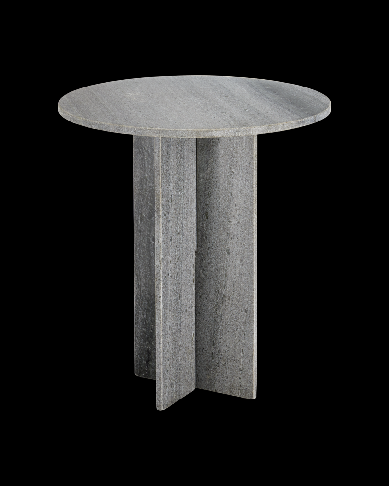 Harmon Gray Marble Accent Table