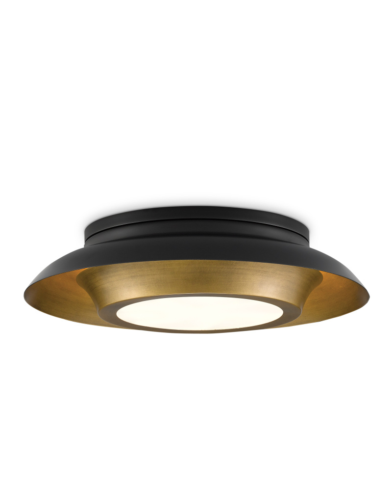 Metaphor Black & Brass Flush Mount