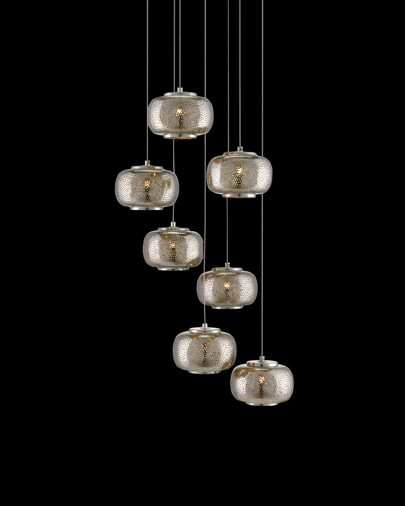 Pepper 7-Light Round Multi-Drop Pendant