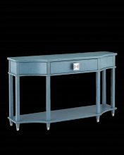 Currey 3000-0283 - Maya Blue Linen Console Table