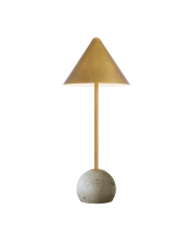 Currey 6700-0014 - Journey Natural & Brass Cordless Table Lamp