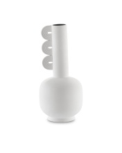 Currey 1200-0399 - Happy 40 Three Wings White Vase
