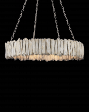 Currey 9000-1249 - Driftwood Whitewash Ring Chandelier