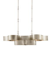 Currey 9000-0372 - Grand Lotus Oval Silver Chandelier