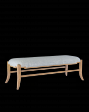 Currey 7000-1002 - Melanie Blonde Bench, Greenlig