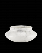 Currey 1200-0657 - Punto Small White Marble Bowl