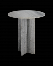 Currey 3000-0221 - Harmon Gray Marble Accent Table