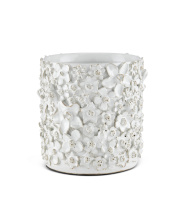 Currey 1200-0628 - Jessamine Small White Cachepot